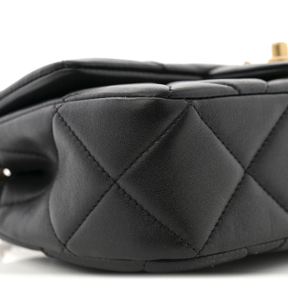 Chanel Lambskin Quilted Pearl Small Flap Black 9 of 10