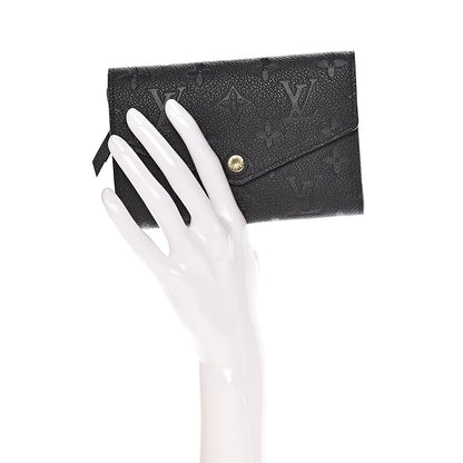 Louis Vuitton Empreinte Compact Curieuse Wallet Black 2 of 8