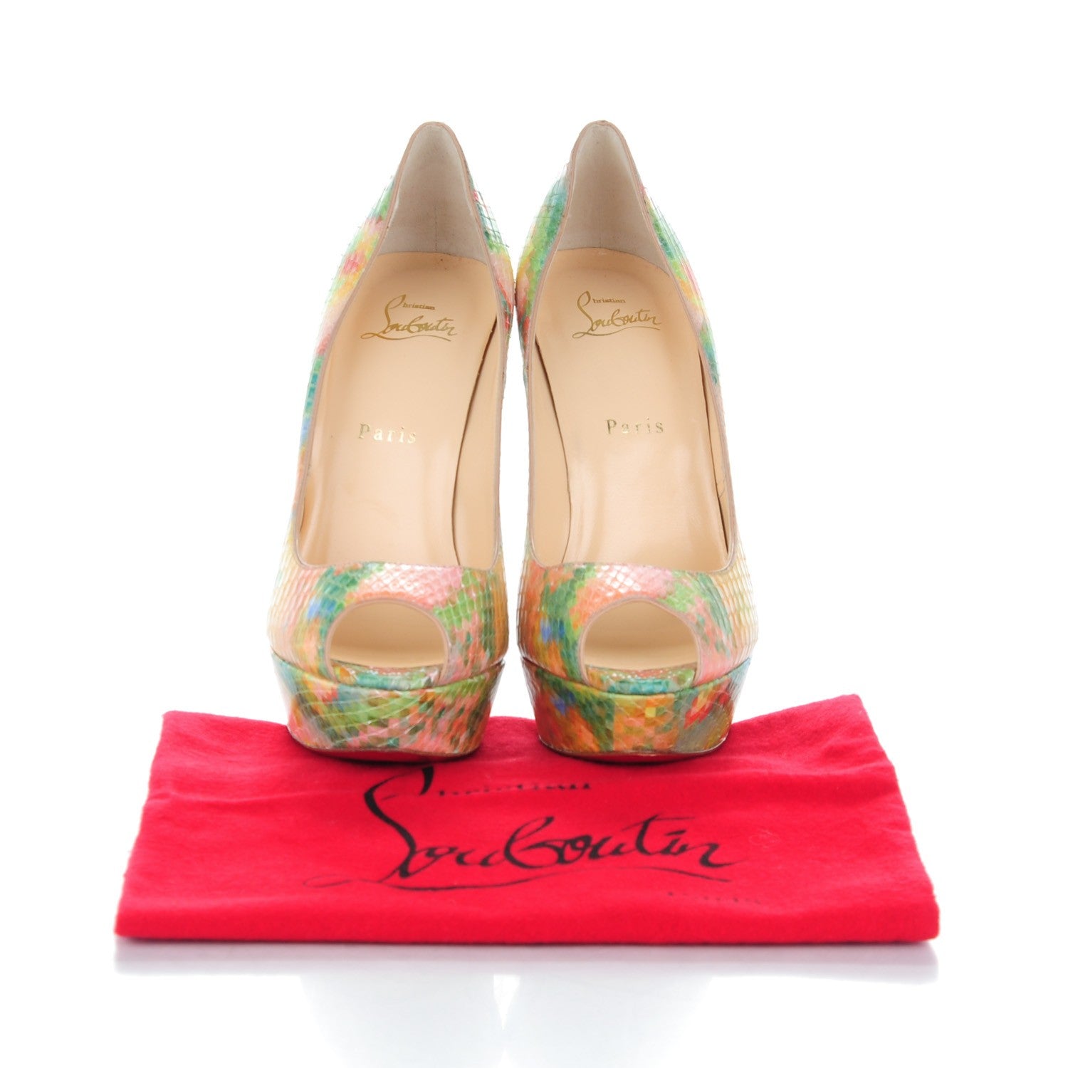 Christian Louboutin Python Pixel Troca 140 Pumps 39.5 Multicolor 8 of 9