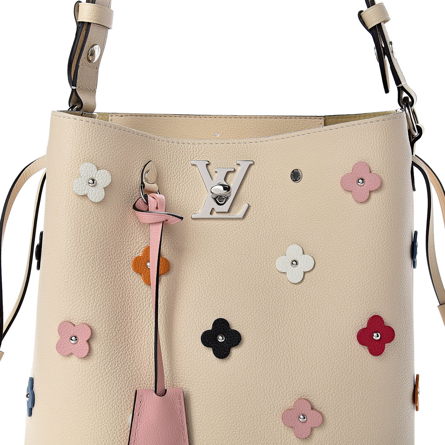 Calfskin Flowers Lockme Bucket Creme