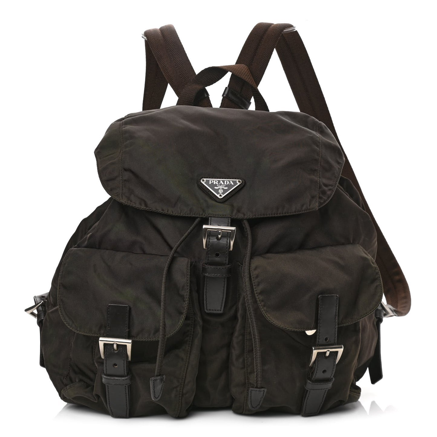 Tessuto Nylon Vela Small Backpack Brown