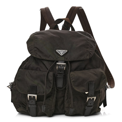Prada Tessuto Nylon Vela Small Backpack Brown 1 of 10