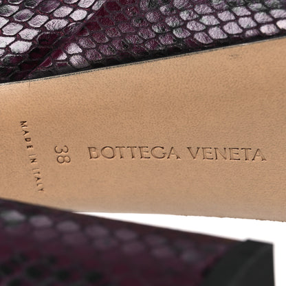 Bottega Veneta Snakeskin Mostra Pumps 38 Burgundy 8 of 11