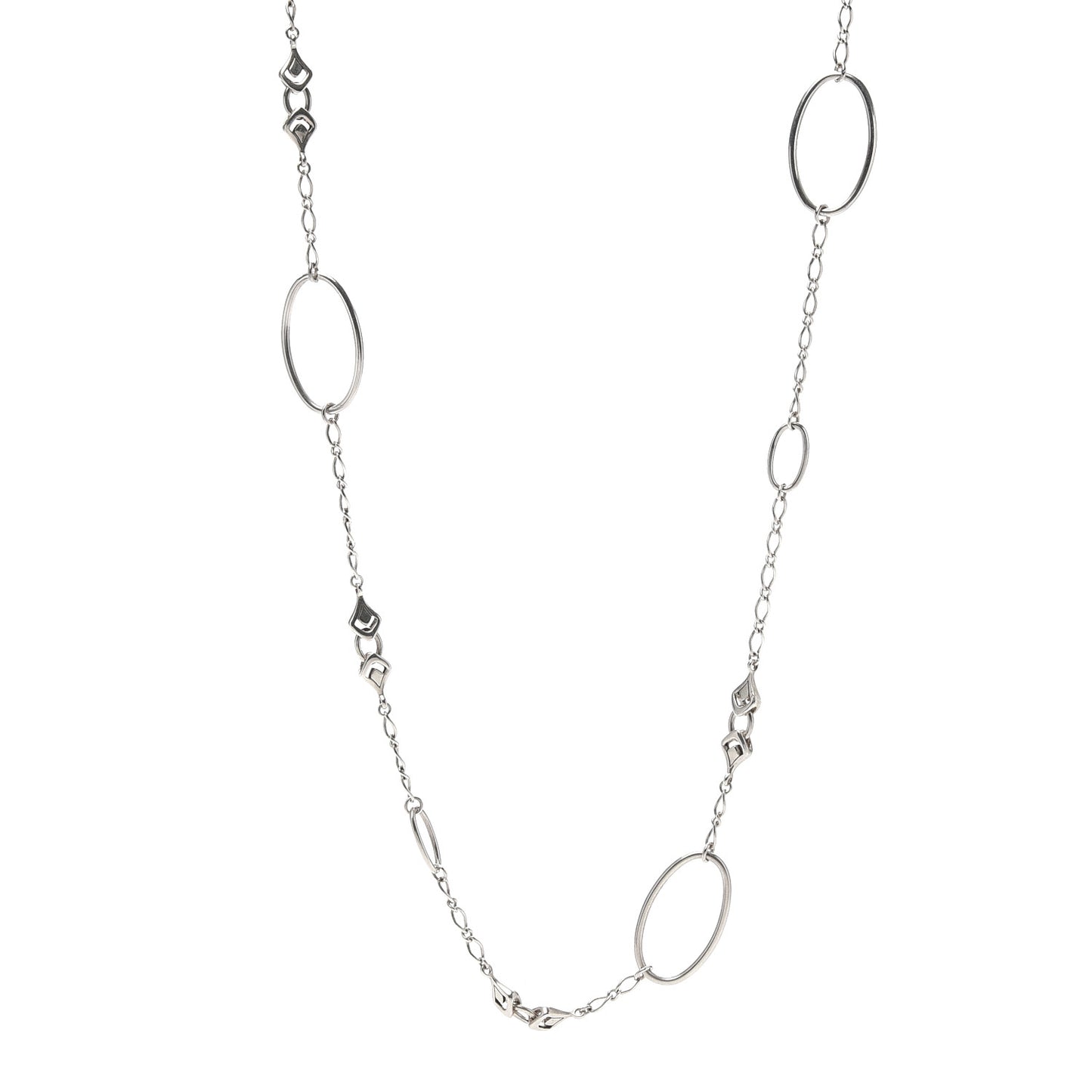 Sterling Silver Black Onyx White Sapphire Legends Naga Lariat Necklace
