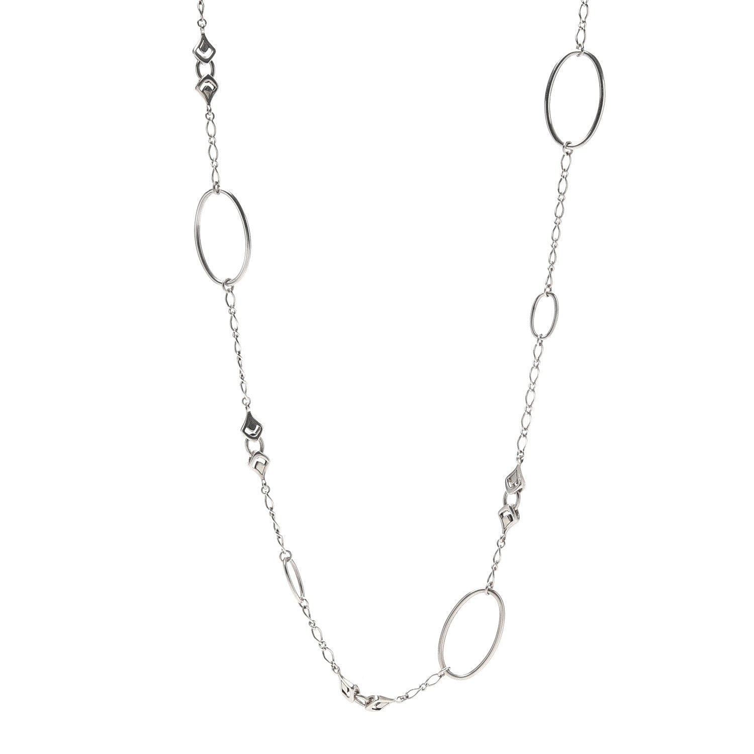 John Hardy Sterling Silver Black Onyx White Sapphire Legends Naga Lariat Necklace 1 of 6