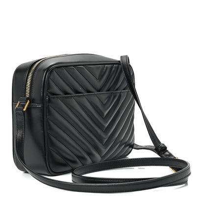 Saint Laurent Calfskin Matelasse Monogram Lou Camera Bag Black 3 of 11