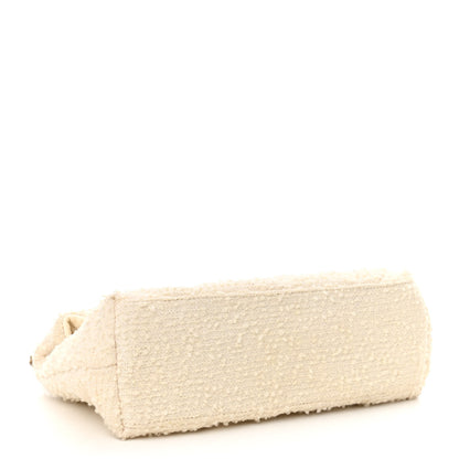 Saint Laurent Boucle Tweed Quilted Small Loulou Puffer Monogram Chain Satchel Crema Soft 4 of 10