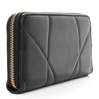 Dolce & Gabbana Nappa Quilted Devotion Zip Around Wallet Black 3 of 12