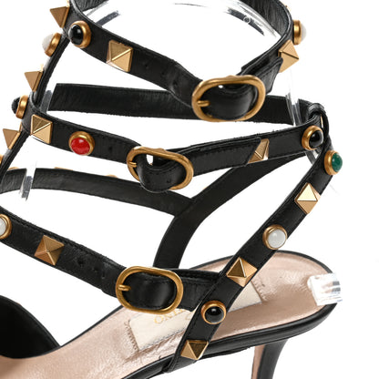 Valentino Garavani Nappa Rockstud Rolling Ankle Strap 65mm Pumps 36 Black 9 of 9
