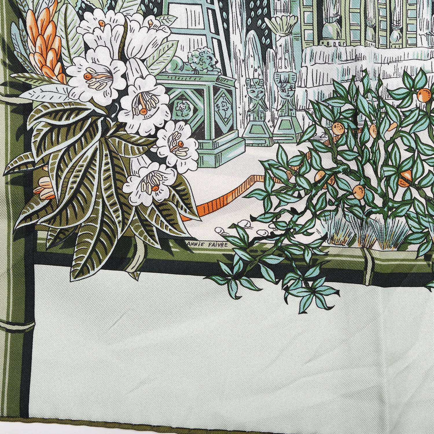 Hermes Silk Jardins D Hiver Scarf 90 4 of 8