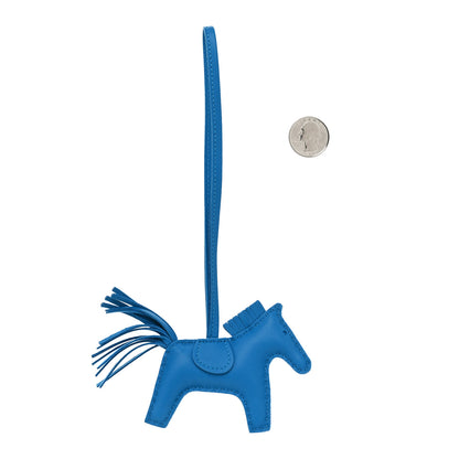 Hermes Milo Lambskin Grigri Rodeo Horse Bag Charm PM Bleu Zanzibar 2 of 3