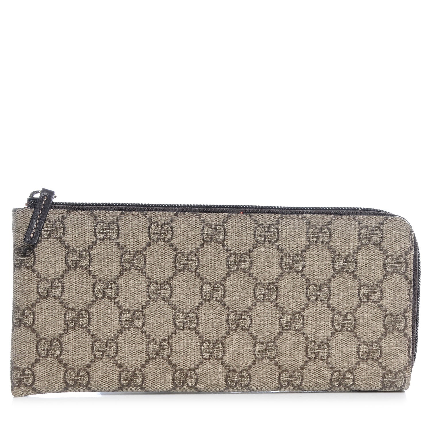 Gucci Wallet GG Monogram Zip Around Canvas Brown 1 of 8