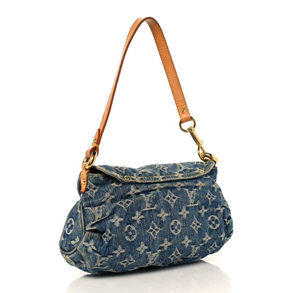 Louis Vuitton Monogram Denim Mini Pleaty Blue 3 of 10