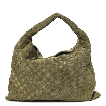 Bottega Veneta Suede Intrecciato Large Hop Mud 1 of 9