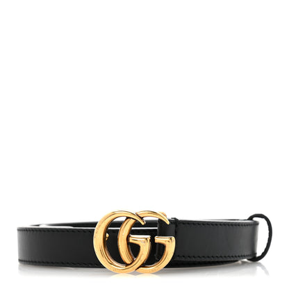 Gucci Calfskin Double G 20mm Belt 95 38 Black 1 of 9