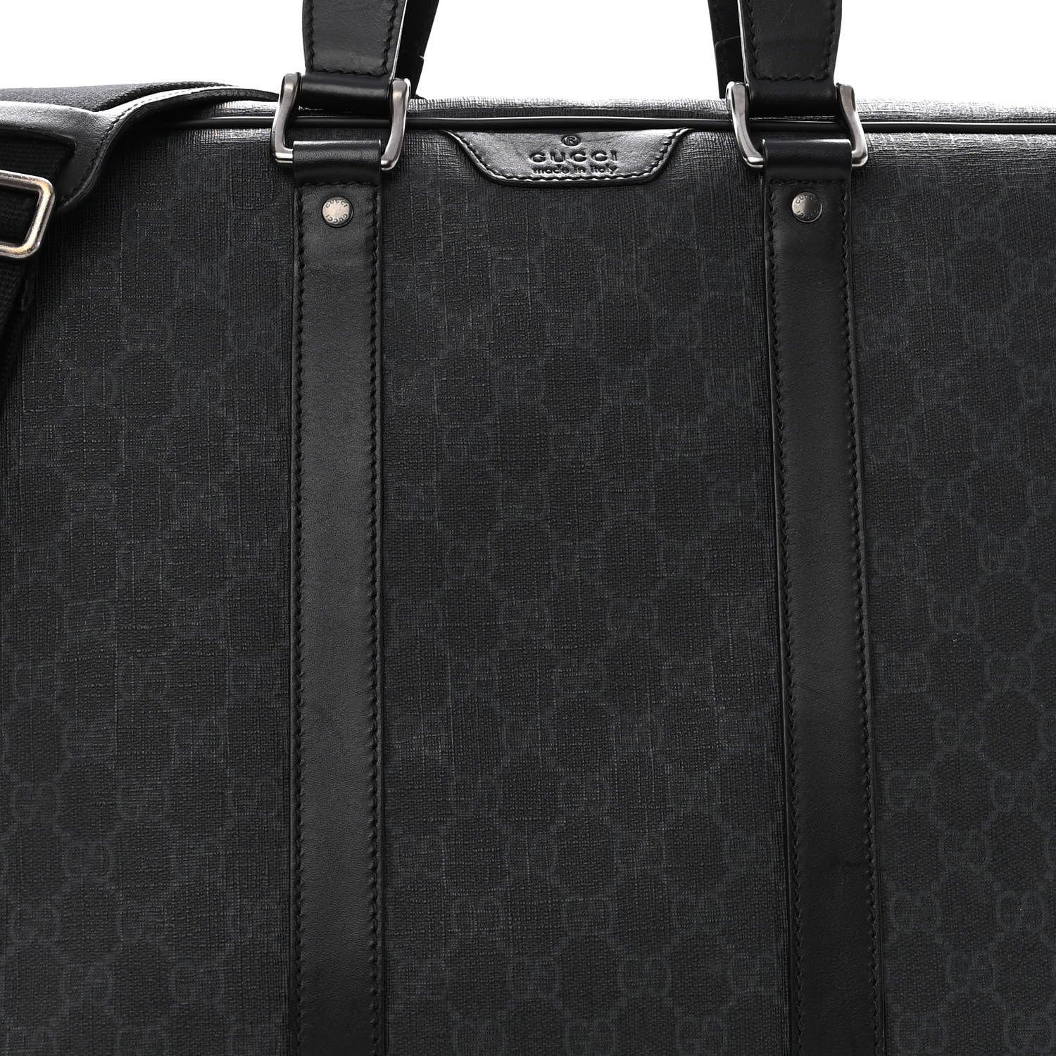 Gucci GG Supreme Monogram Briefcase Black Grey 8 of 12