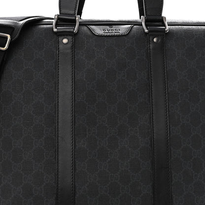 Gucci GG Supreme Monogram Briefcase Black Grey 8 of 12