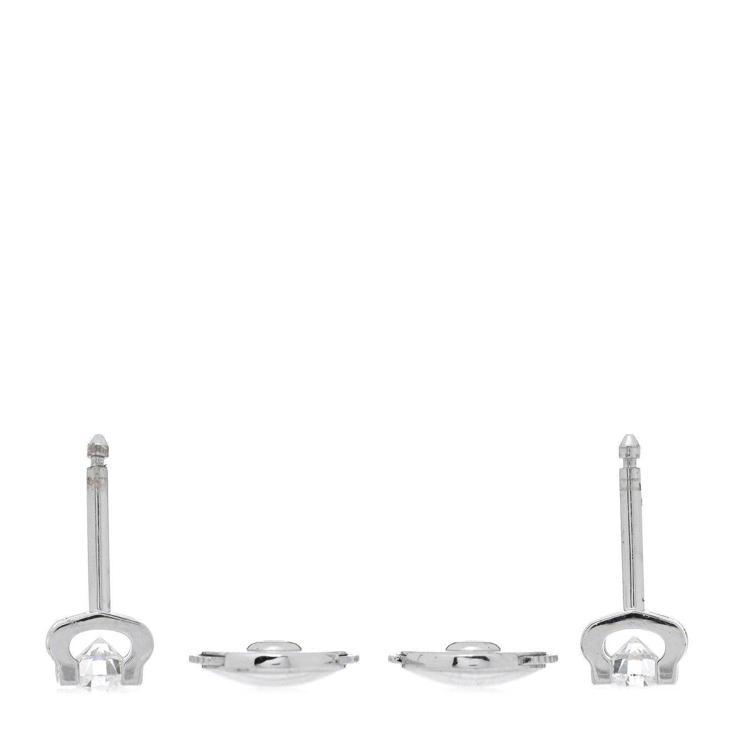 18K White Gold Diamond .46ctw C De Cartier Earrings