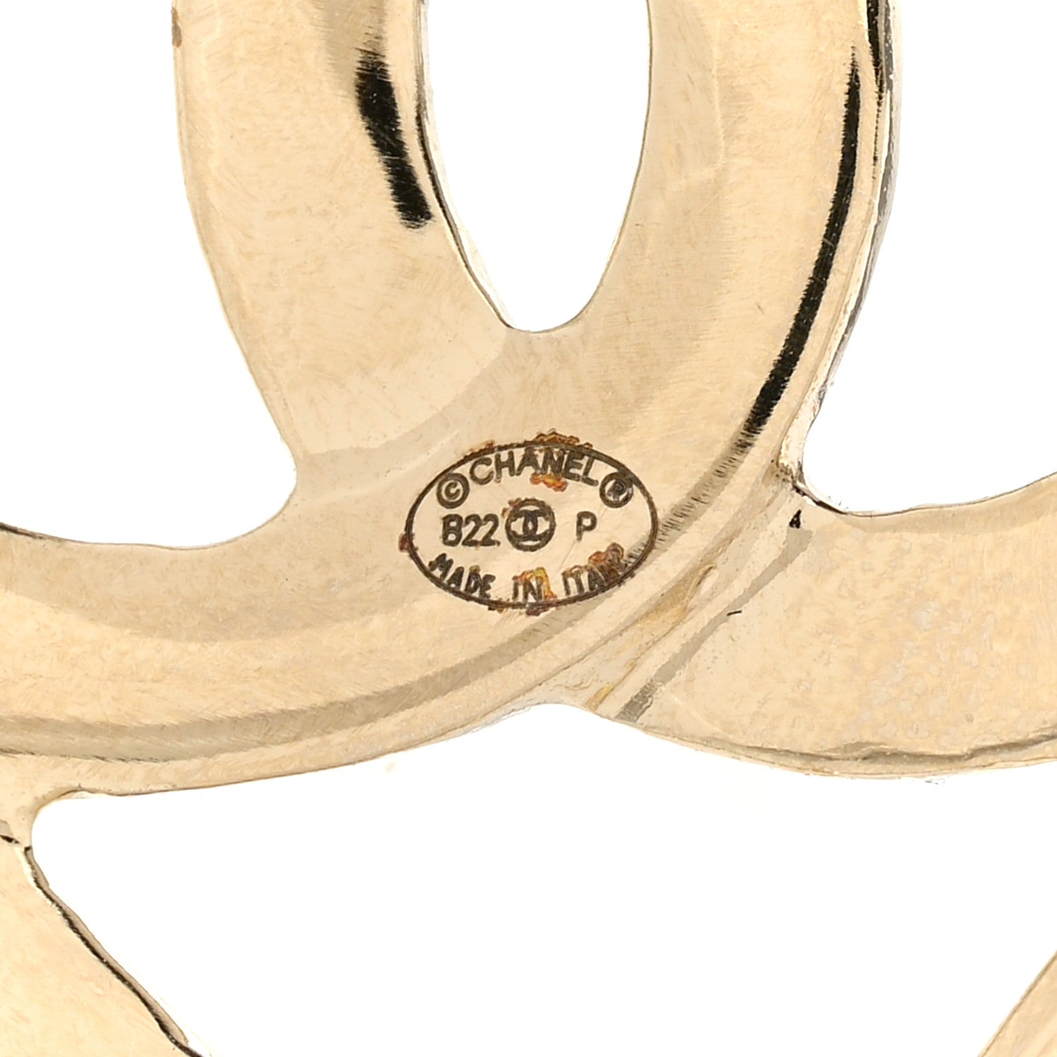 Chanel Metal CC Heart Coco In Love Hoop Earrings Gold 4 of 5