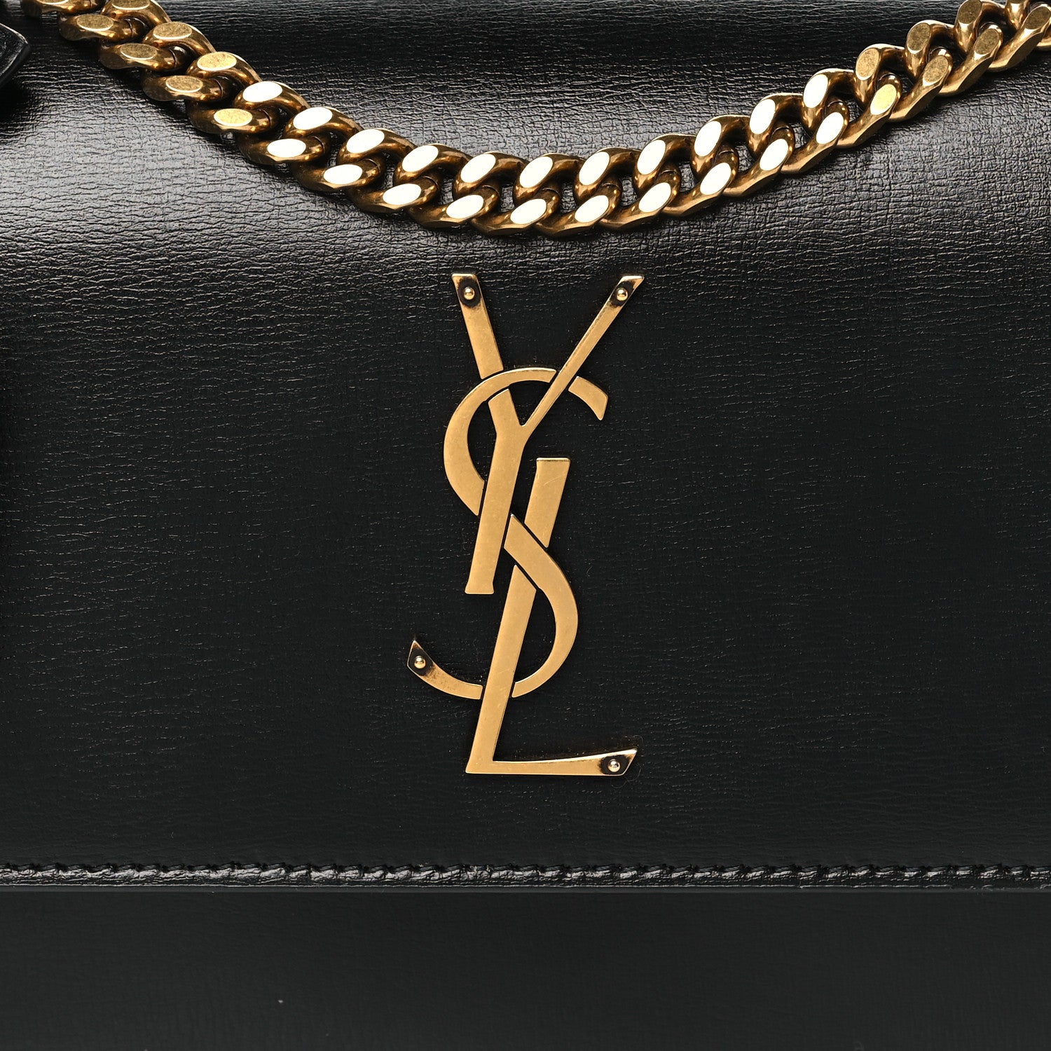 Saint Laurent Calfskin Medium Monogram Sunset Black 8 of 10