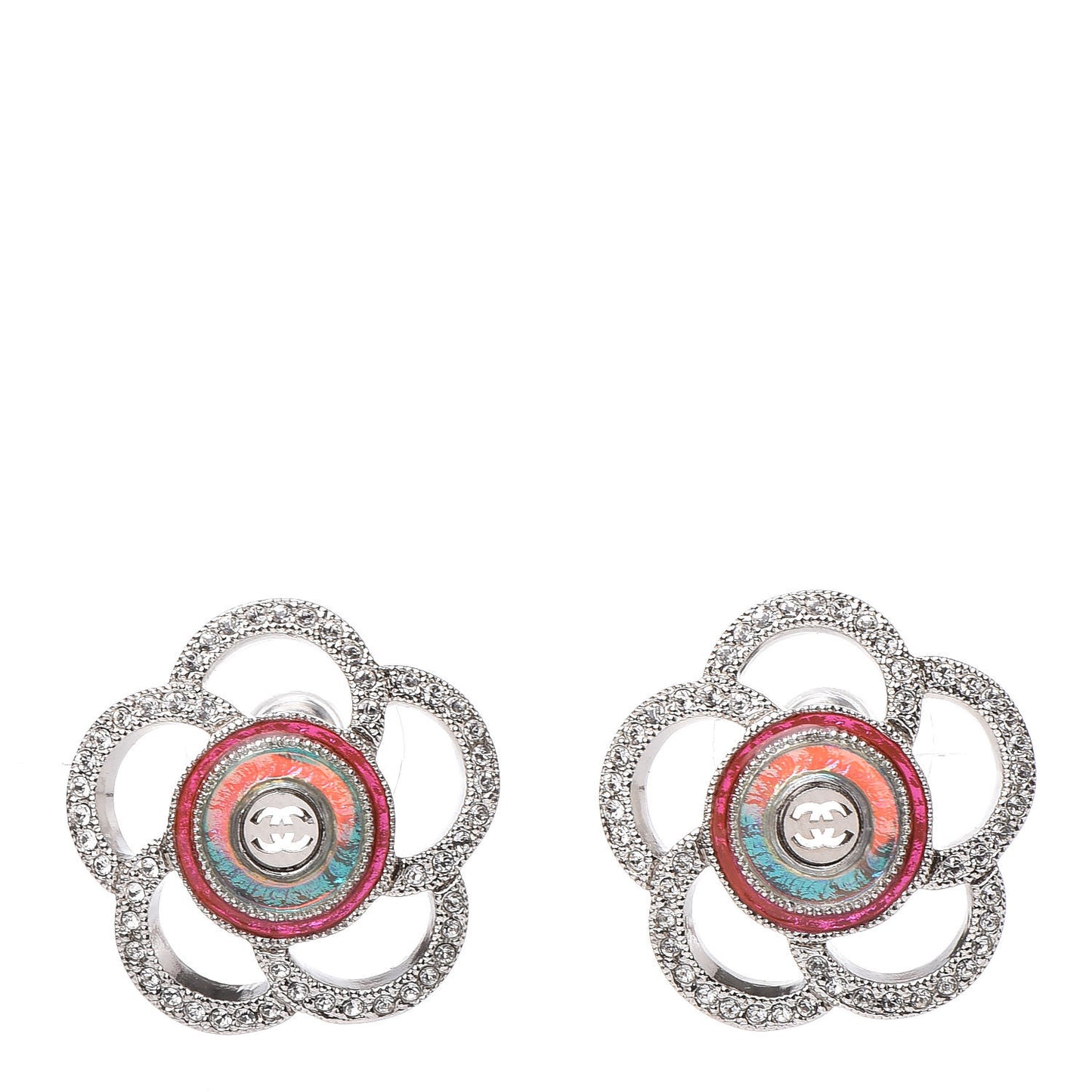 Crystal CC Camellia Earrings