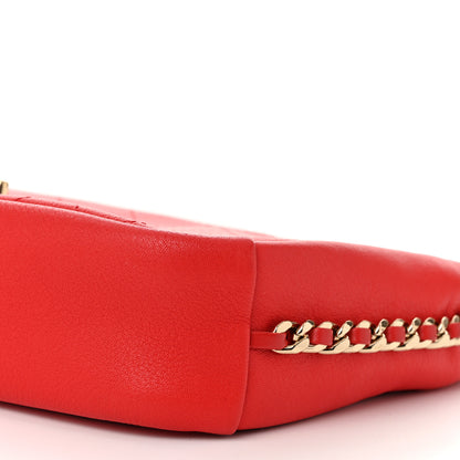 Chanel Goatskin Stitched Casual Trip Single Flap Red 10 of 12