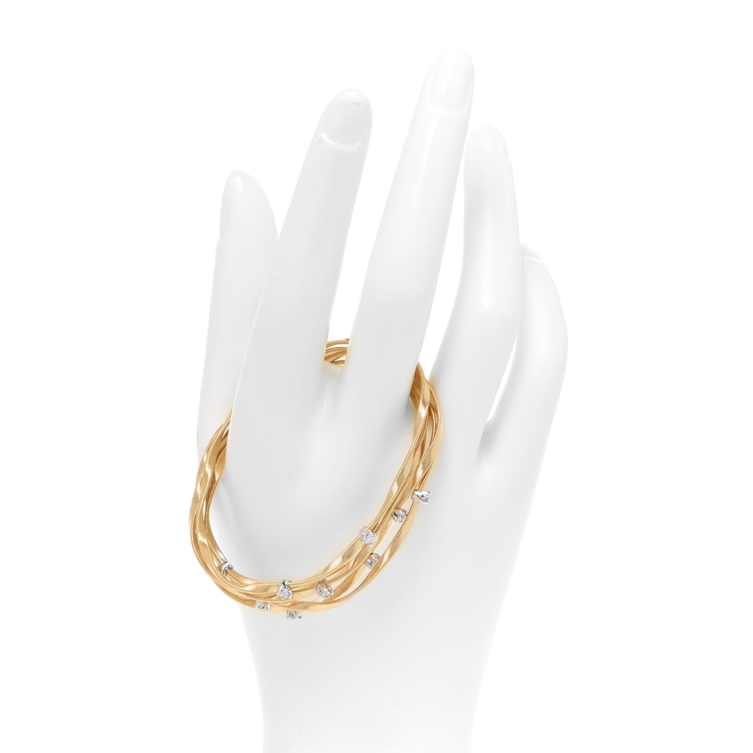 Marco Bicego 18K Yellow Gold Diamond Marrakech Five Strand Bracelet 2 of 4