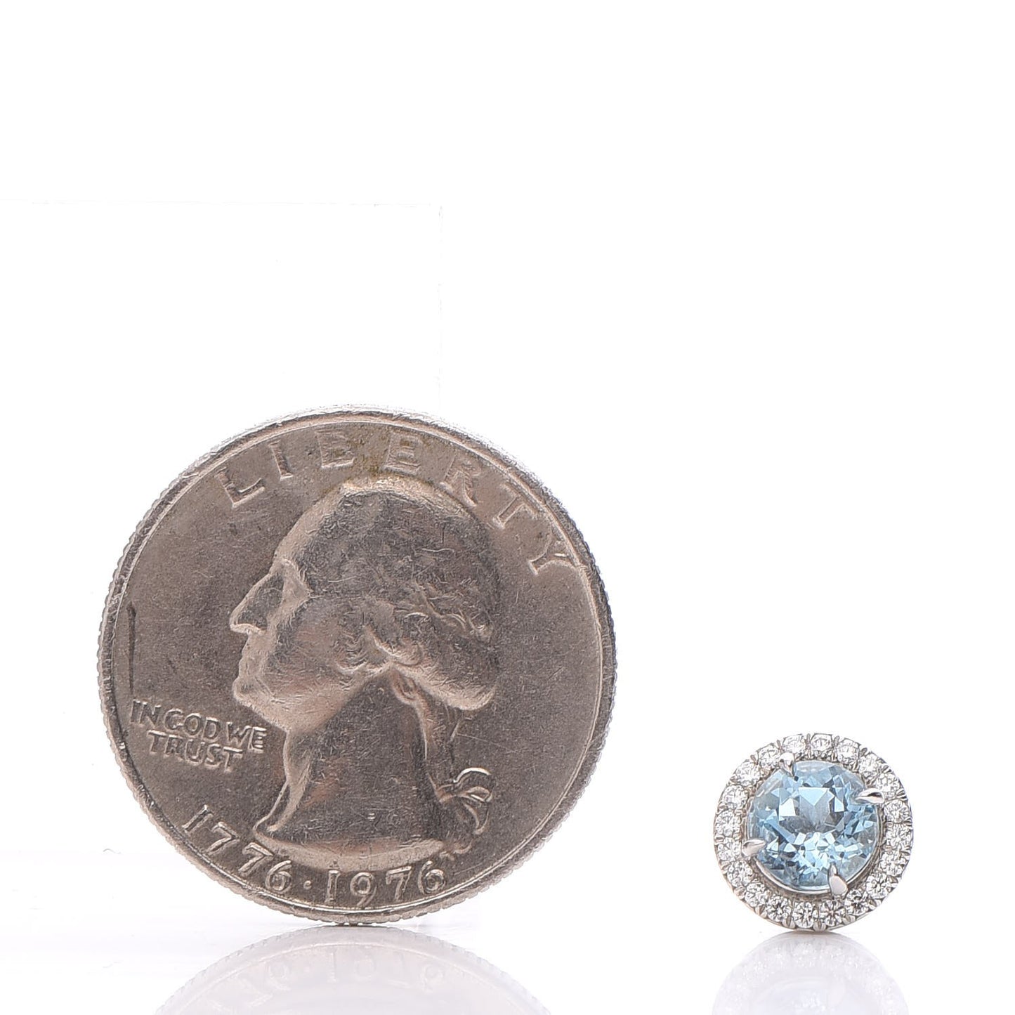 Platinum Diamond Aquamarine Soleste Earrings