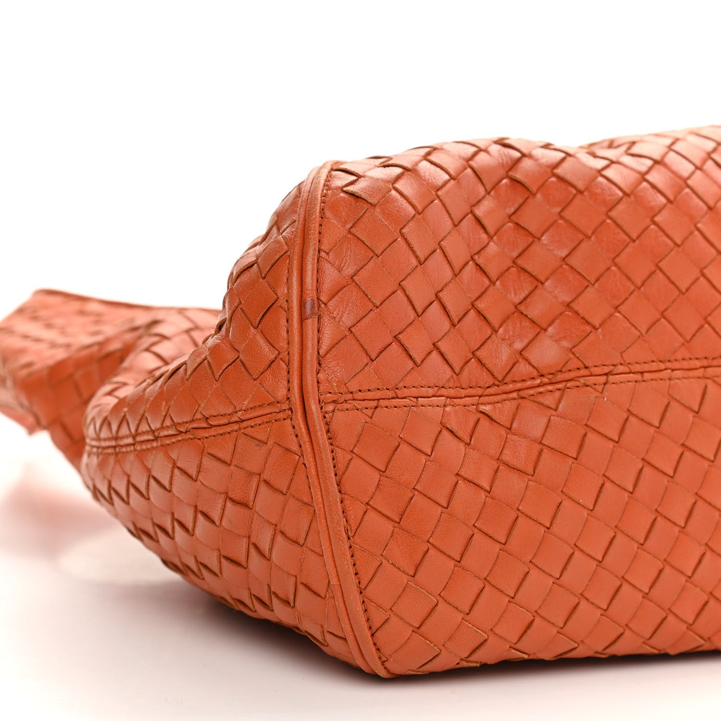 Nappa Intrecciato Ball Hobo Orange