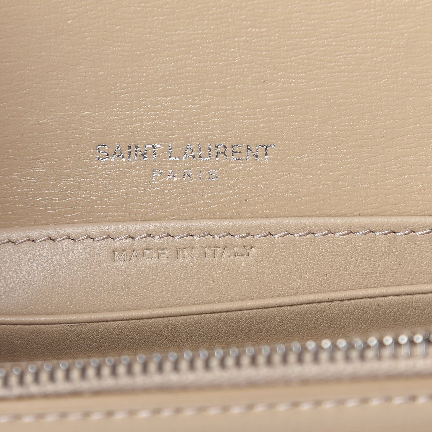 Calfskin Monogram Sunset Chain Wallet Nude Powder