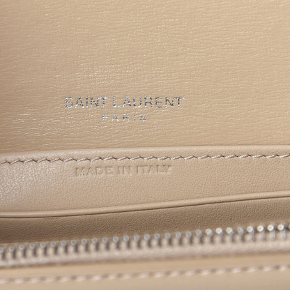 Saint Laurent Calfskin Monogram Sunset Chain Wallet Nude Powder 6 of 9
