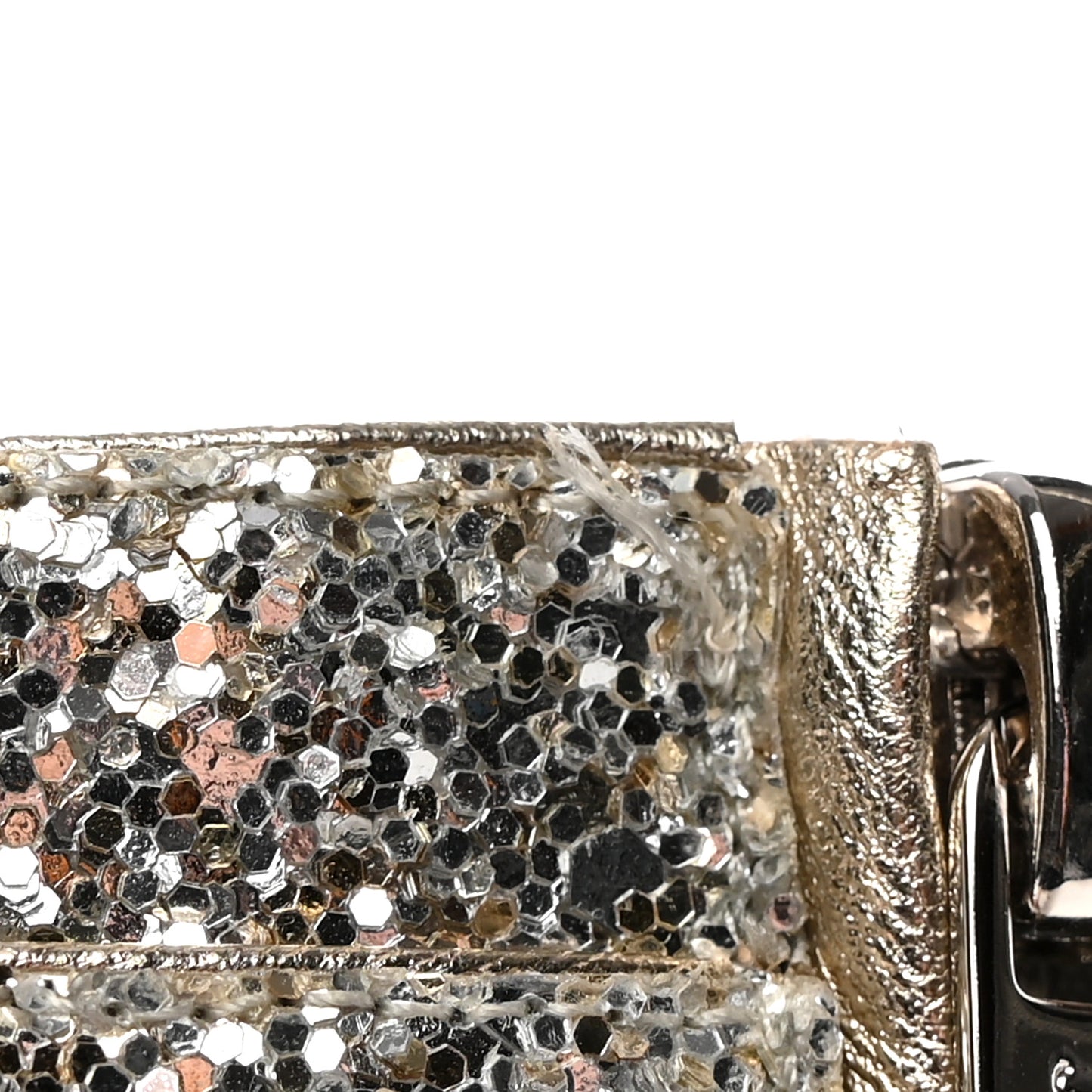 Dazzling Coarse Glitter Fabric Crystal Myan 45 Boots 37 Platinum