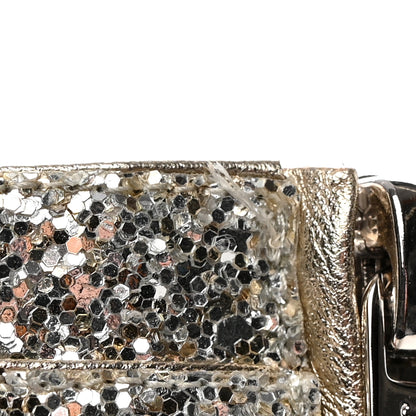 Jimmy Choo Dazzling Coarse Glitter Fabric Crystal Myan 45 Boots 37 Platinum 8 of 8