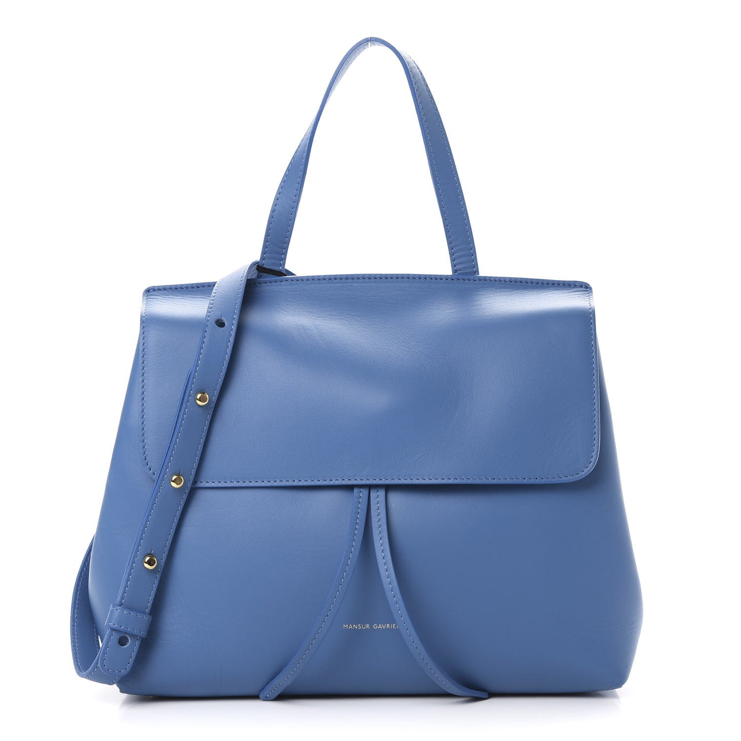 Calfskin Mini Lady Bag Sea Blue