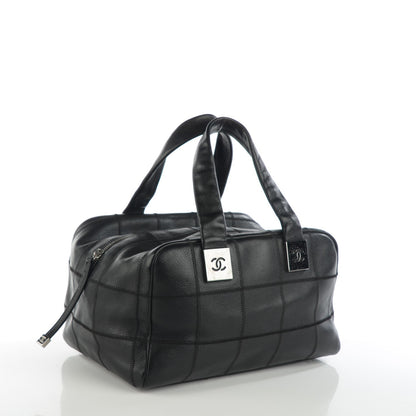 Chanel Caviar Square Stitched Medium Tote Black 3 of 7