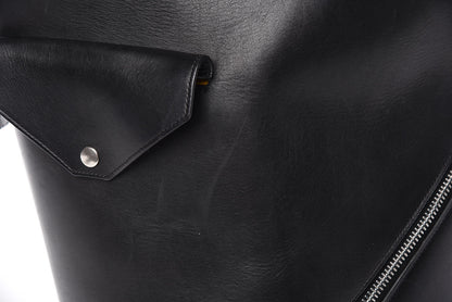Celine Natural Calfskin Biker Bucket Shoulder Bag Black Sunflower 11 of 18
