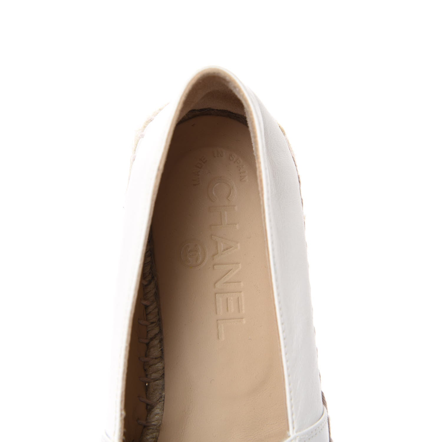 Chanel Lambskin CC Espadrilles 36 White Black 8 of 11