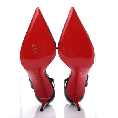 Christian Louboutin Patent Brandina 85 Slingback Pumps 37.5 Black 6 of 11