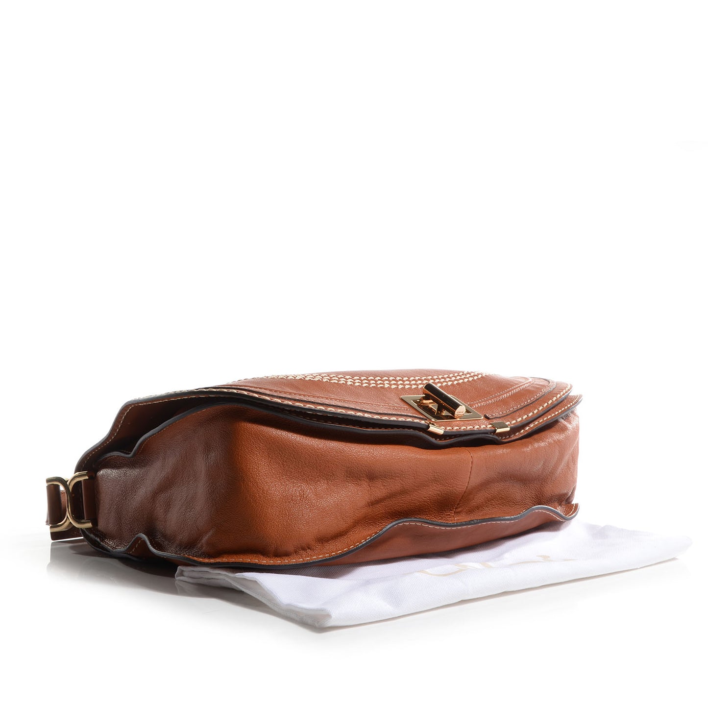 Calfskin Large Marcie Lock Messenger Armagnac