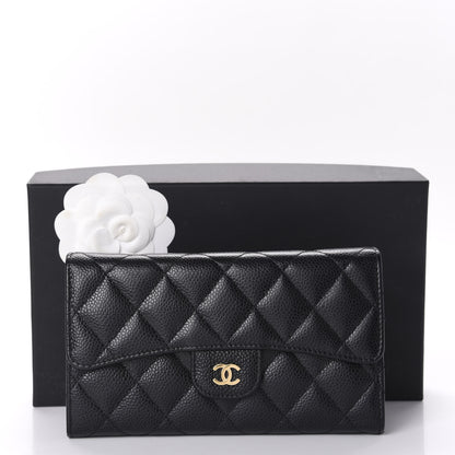 Chanel Caviar Quilted Large Flap Wallet Black 11 of 11