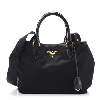Prada Tessuto Nylon Soft Calf Tote Black 1 of 12