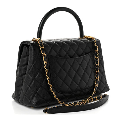 Chanel Caviar Quilted Small Coco Handle Flap Black 3 of 10