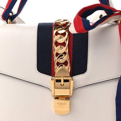 Gucci Calfskin Small Sylvie Shoulder Bag Off White 10 of 10