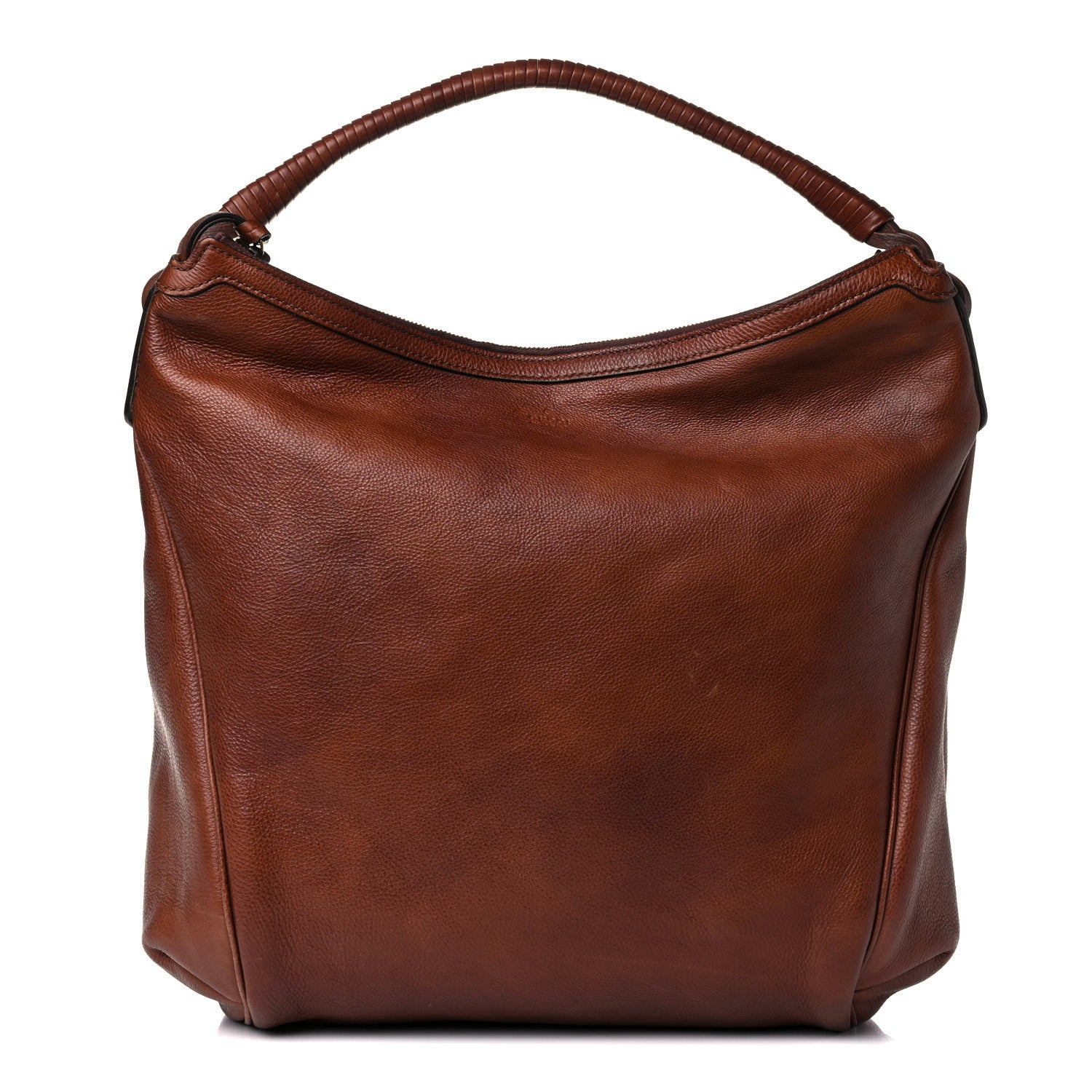 Gucci Calfskin Twist Strap Hobo Brown 1 of 23