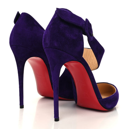 Christian Louboutin Veau Velours Sharpeta 120 Asymmetric Pumps 38.5 Etincelle 4 of 7