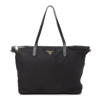 Prada Tessuto Nylon Saffiano Shopping Tote Black 1 of 15
