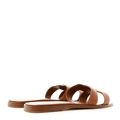 Hermes Box Calfskin Oran Sandals 40 Gold 4 of 11