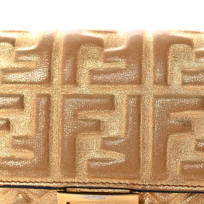 Fendi Vitello Catalan Mirror FF 1974 Embossed Medium Wallet Gold 15 of 15