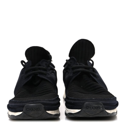 Chanel Stretch Fabric CC Sneakers 36 Black 3 of 10