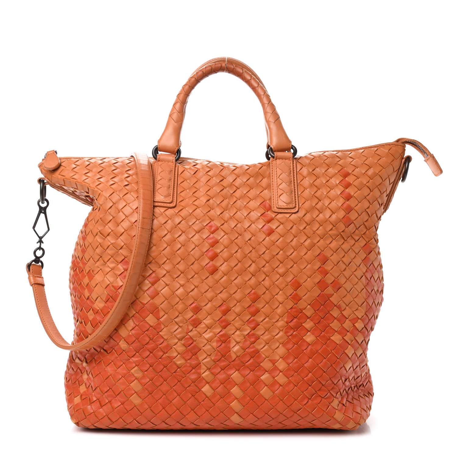 Bottega Veneta Nappa Intrecciato Medium Convertible Tote Tangerine 1 of 8